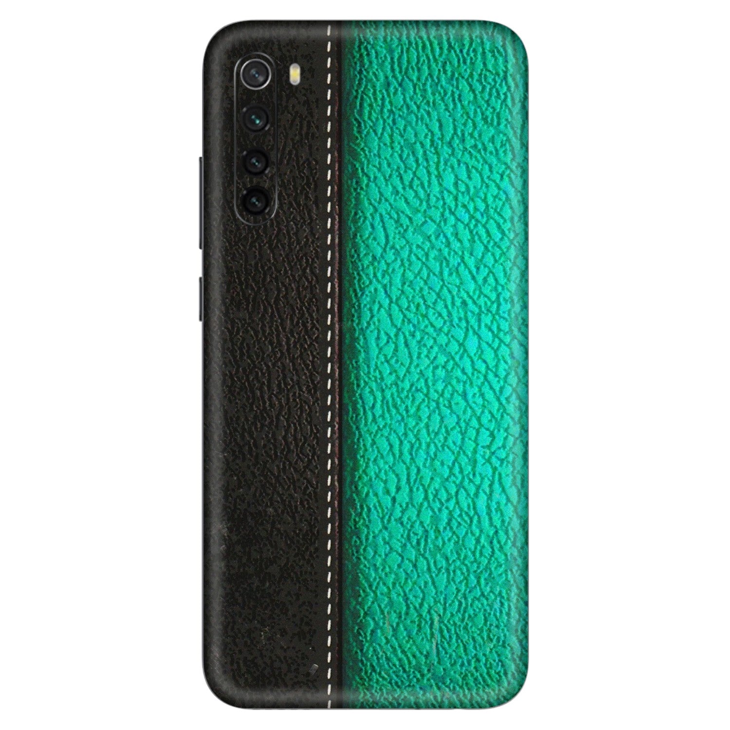 Xiaomi Redmi Phone Skins (All Models) - Black Green Dual  Leather Stich - 3D Embossed Finish (L-233) Redmi Note 8