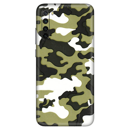 Xiaomi Redmi Phone Skins (All Models) - Camouflages White And Green - 3D Embossed Finish (L-243) Redmi Note 8