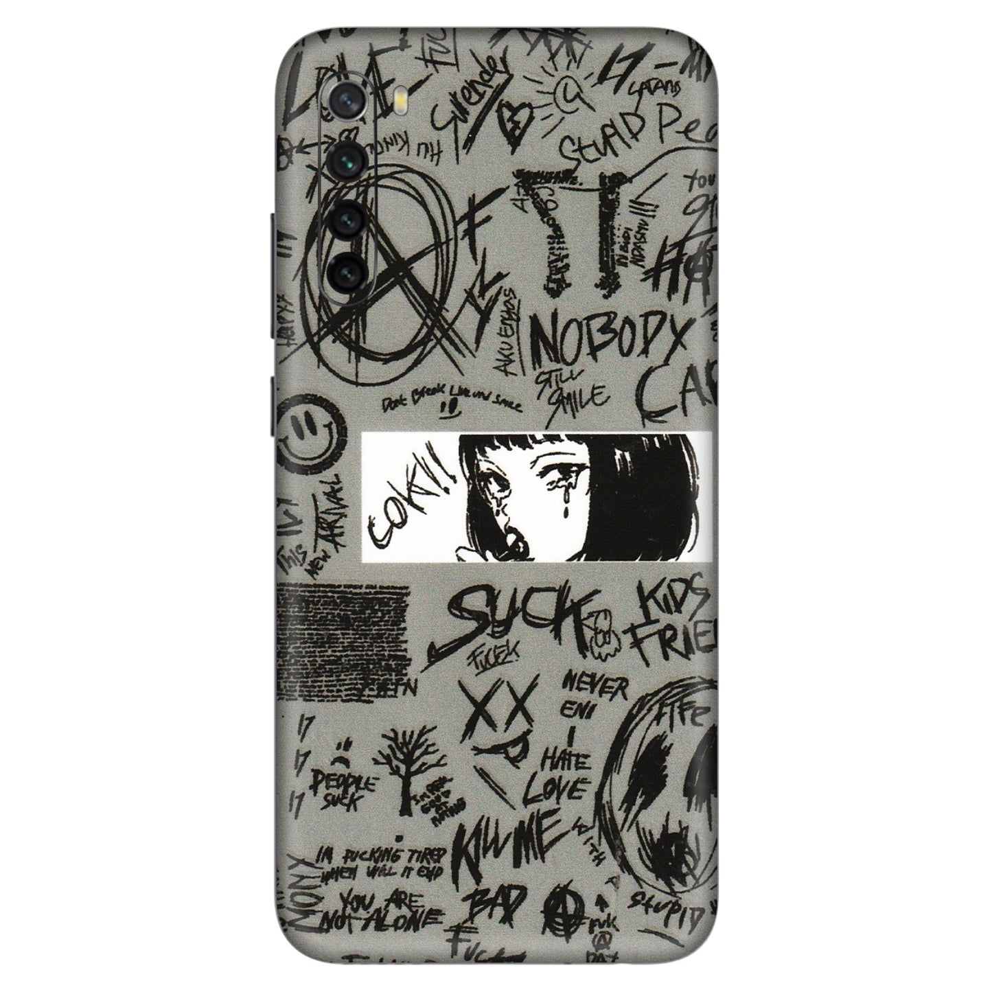 Xiaomi Redmi Phone Skins (All Models) - Never Have Love Anime - 3D Embossed Finish (L-260) Redmi Note 8