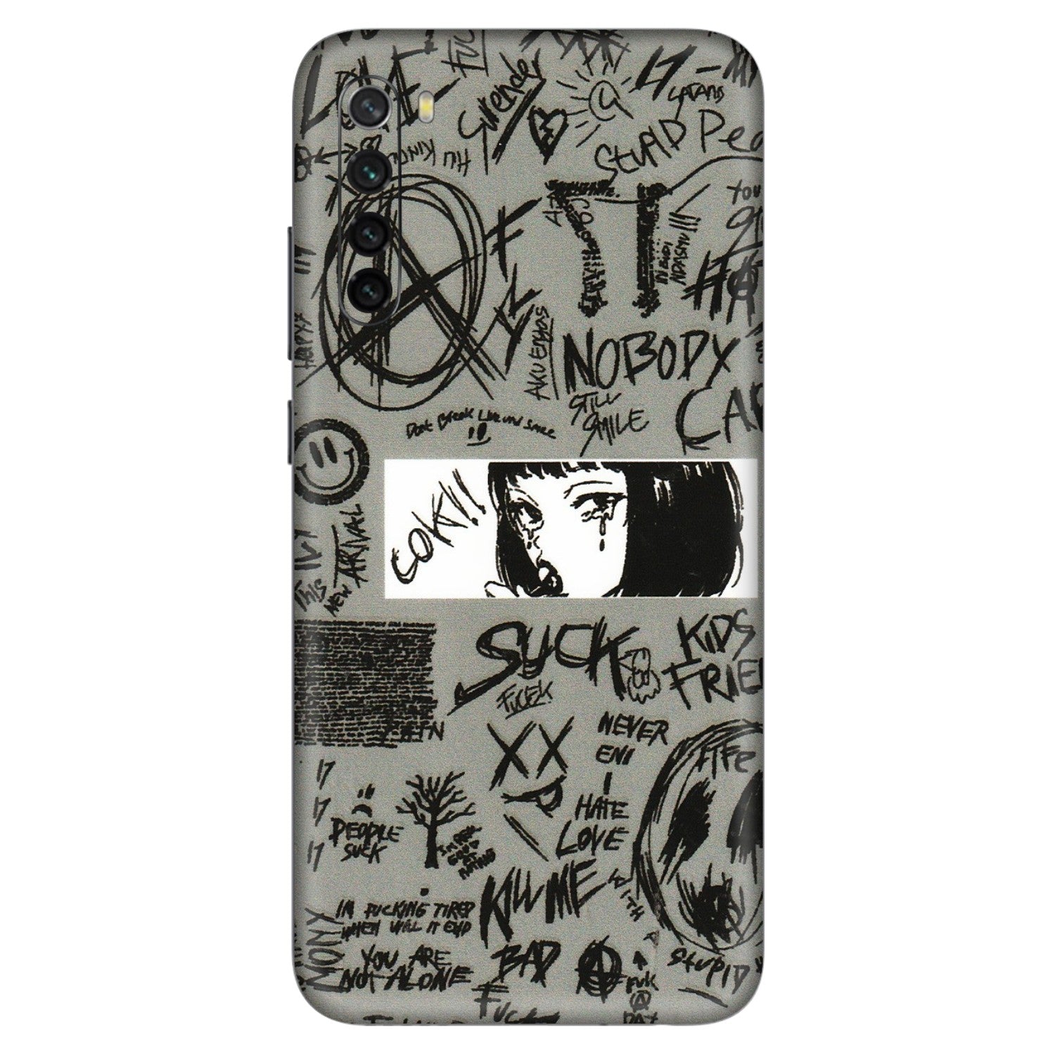 Xiaomi Redmi Phone Skins (All Models) - Never Have Love Anime - 3D Embossed Finish (L-260) Redmi Note 8