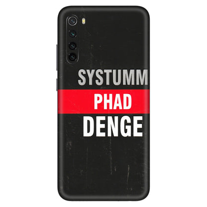 Xiaomi Redmi Phone Skins (All Models) - Systumm Phad Denge - 3D Embossed Finish (L-278) Redmi Note 8