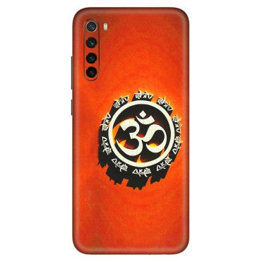 Xiaomi Redmi Phone Skins (All Models) - Aum Shiv Orange - 3D Embossed Finish (L-32) Redmi Note 8