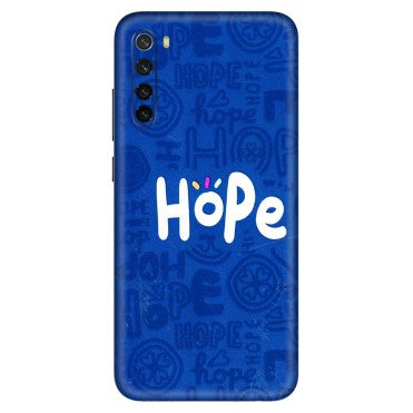 Xiaomi Redmi Phone Skins (All Models) - Hope Doodles Blue - 3D Embossed Finish (L-43) Redmi Note 8