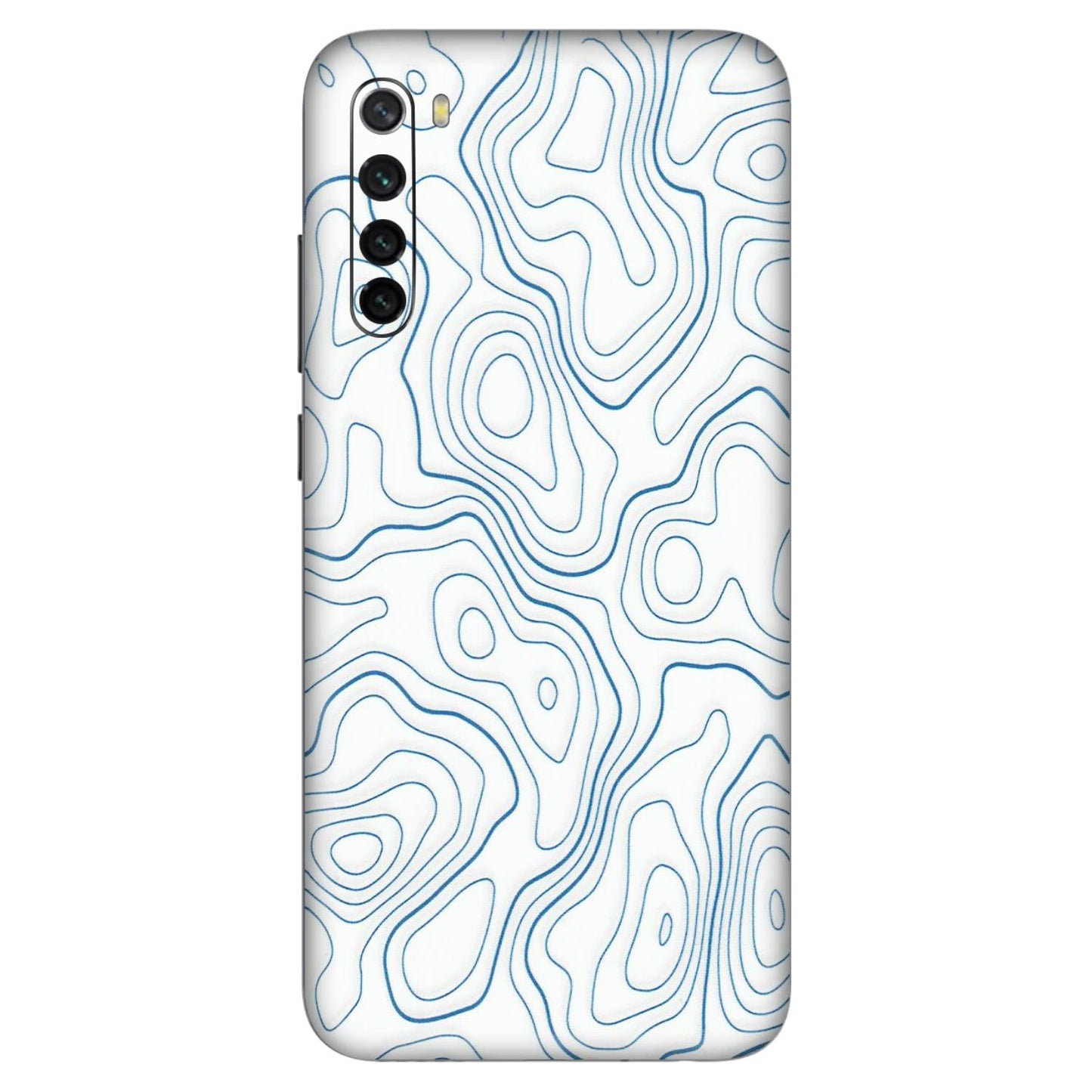 Xiaomi Redmi Phone Skins (All Models) - Blue And White Swirls - Matte Finish (M-139) Redmi Note 8