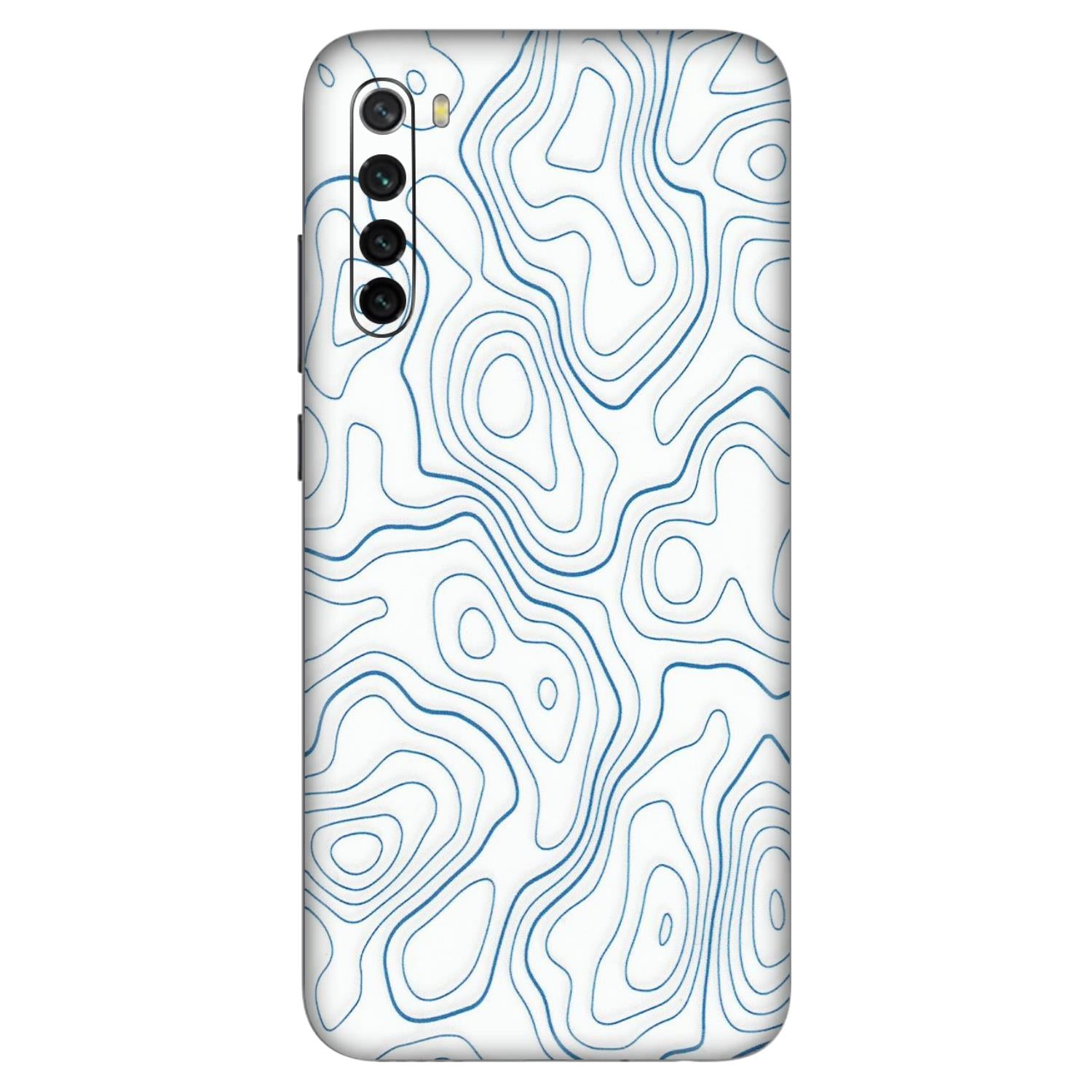 Xiaomi Redmi Phone Skins (All Models) - Blue And White Swirls - Matte Finish (M-139) Redmi Note 8