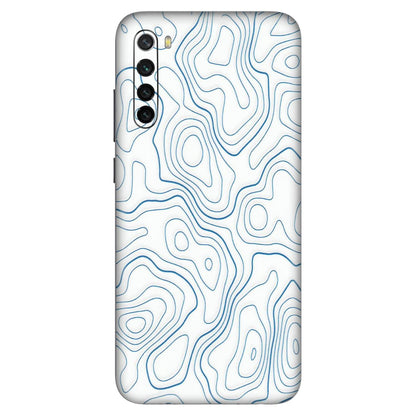 Xiaomi Redmi Phone Skins (All Models) - Blue And White Swirls - Matte Finish (M-139) Redmi Note 8