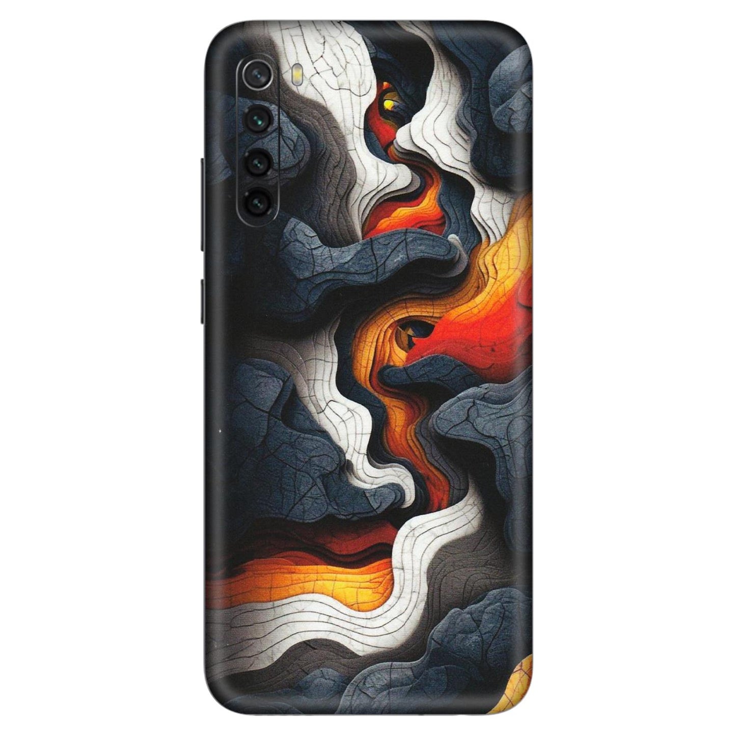 Xiaomi Redmi Phone Skins (All Models) - Abstract Volcanic Layers - Matte Finish (M-52) Redmi Note 8