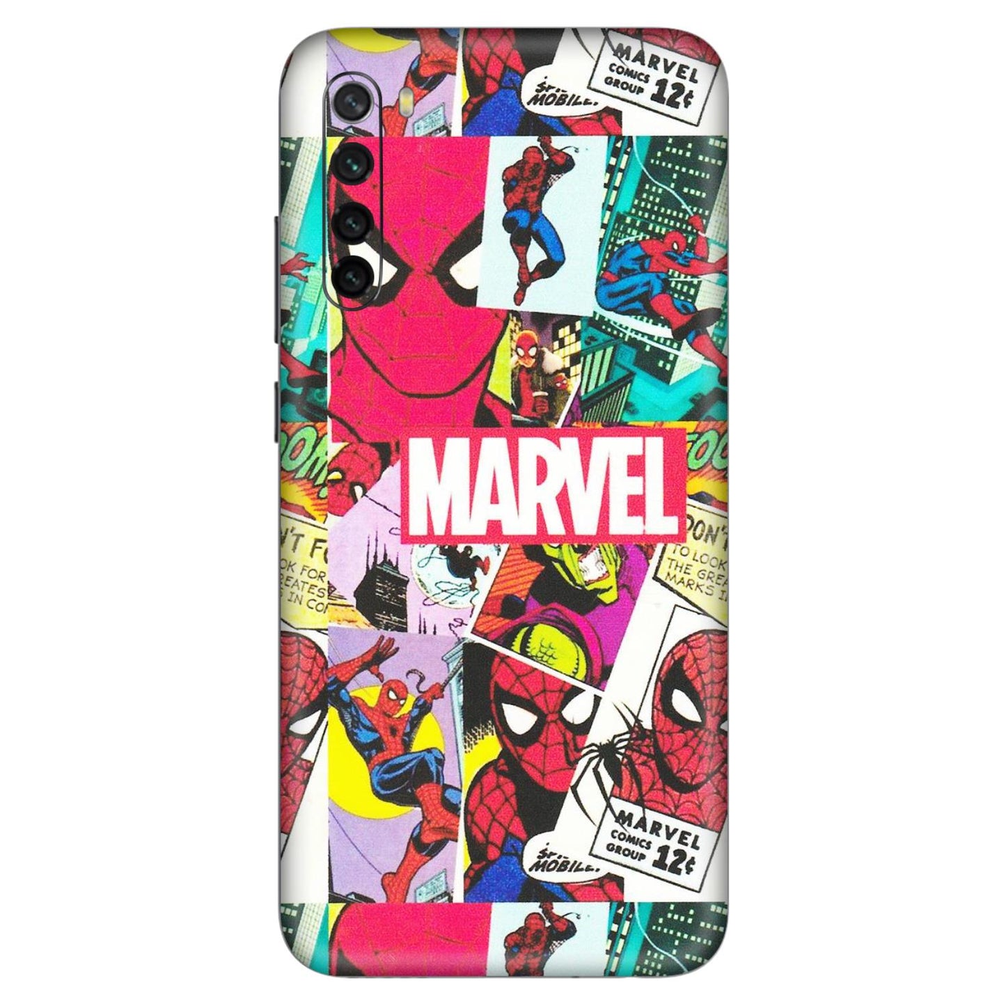 Xiaomi Redmi Phone Skins (All Models) - Marvel Comic Spiderman Grafitti - Matte Finish (M-72) Redmi Note 8