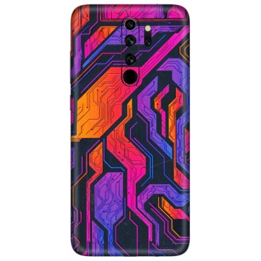 Xiaomi Redmi Phone Skins (All Models) - Tech Circuits Futuristic - 3D Embossed Finish (L-07) Redmi Note 8 Pro