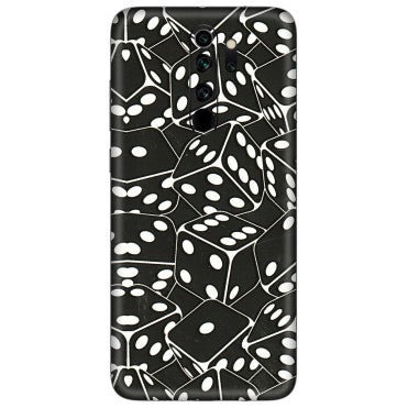 Xiaomi Redmi Phone Skins (All Models) - Big Black Dices - 3D Embossed Finish (L-106) Redmi Note 8 Pro