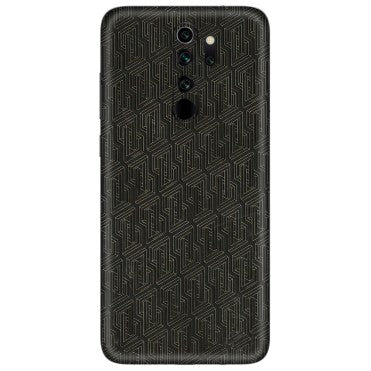 Xiaomi Redmi Phone Skins (All Models) - Black Abstract Pattern - 3D Embossed Finish (L-117) Redmi Note 8 Pro