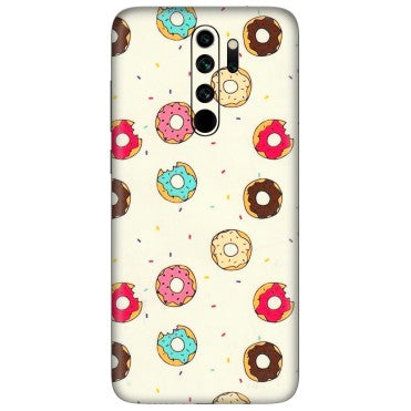 Xiaomi Redmi Phone Skins (All Models) - Mini Donuts Doodle Art - 3D Embossed Finish (L-122) Redmi Note 8 Pro