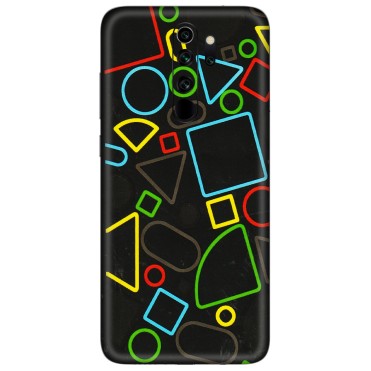 Xiaomi Redmi Phone Skins (All Models) - Black Shapes - 3D Embossed Finish (L-131) Redmi Note 8 Pro
