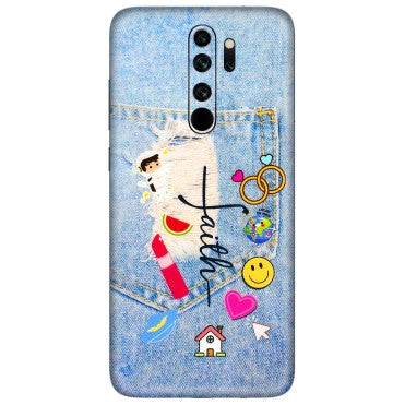 Xiaomi Redmi Phone Skins (All Models) - Denim Jeans Pocket - 3D Embossed Finish (L-134) Redmi Note 8 Pro