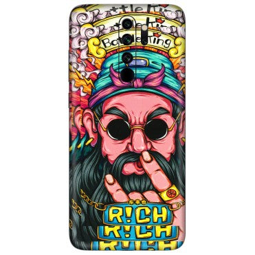 Xiaomi Redmi Phone Skins (All Models) - Battle King Dude Face - 3D Embossed Finish (L-178) Redmi Note 8 Pro