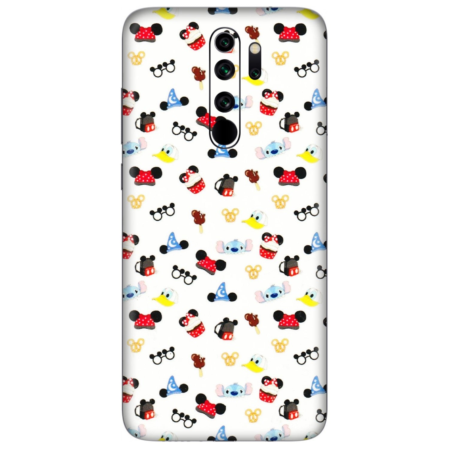 Xiaomi Redmi Phone Skins (All Models) - Minnie Mouse & Donald Doodles s - 3D Embossed Finish (L-194) Redmi Note 8 Pro