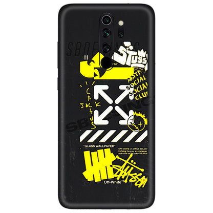Xiaomi Redmi Phone Skins (All Models) - Anti Social Graffiti - 3D Embossed Finish (L-198) Redmi Note 8 Pro