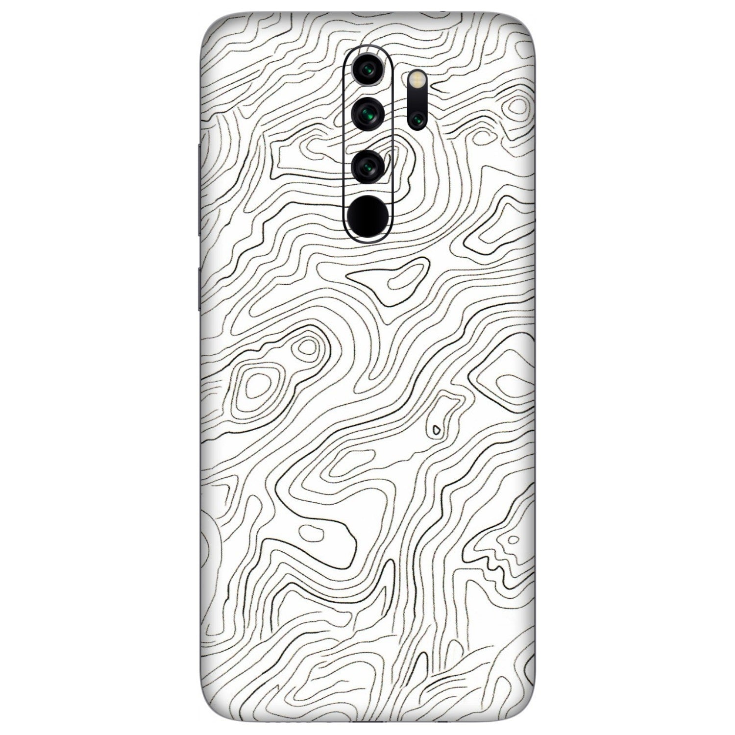 Xiaomi Redmi Phone Skins (All Models) - White Black Swirls - 3D Embossed Finish (L-219) Redmi Note 8 Pro