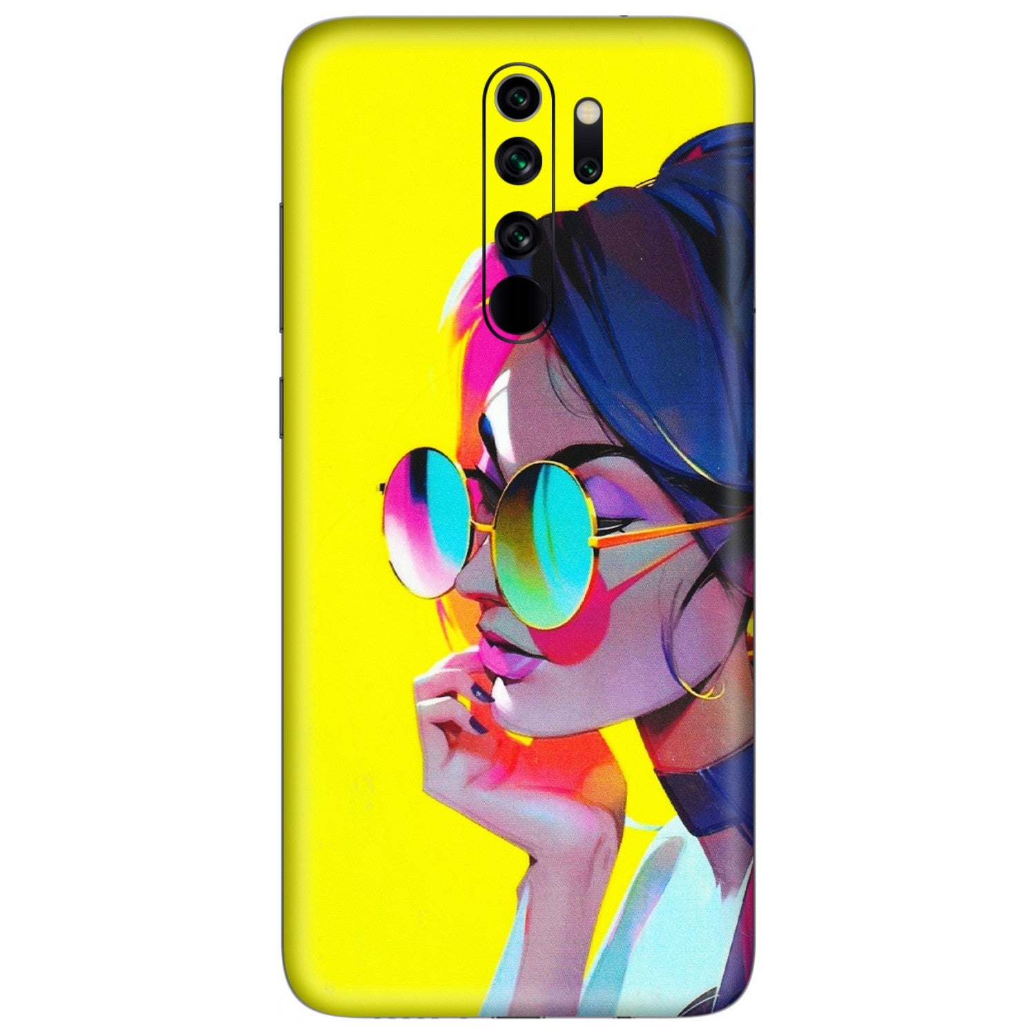 Xiaomi Redmi Phone Skins (All Models) - Bold Stylish Girl - 3D Embossed Finish (L-222) Redmi Note 8 Pro