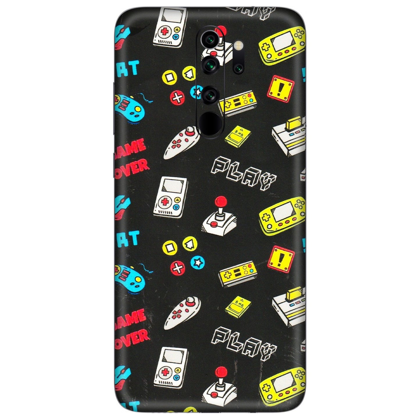 Xiaomi Redmi Phone Skins (All Models) - Gaming Doodles - 3D Embossed Finish (L-224) Redmi Note 8 Pro