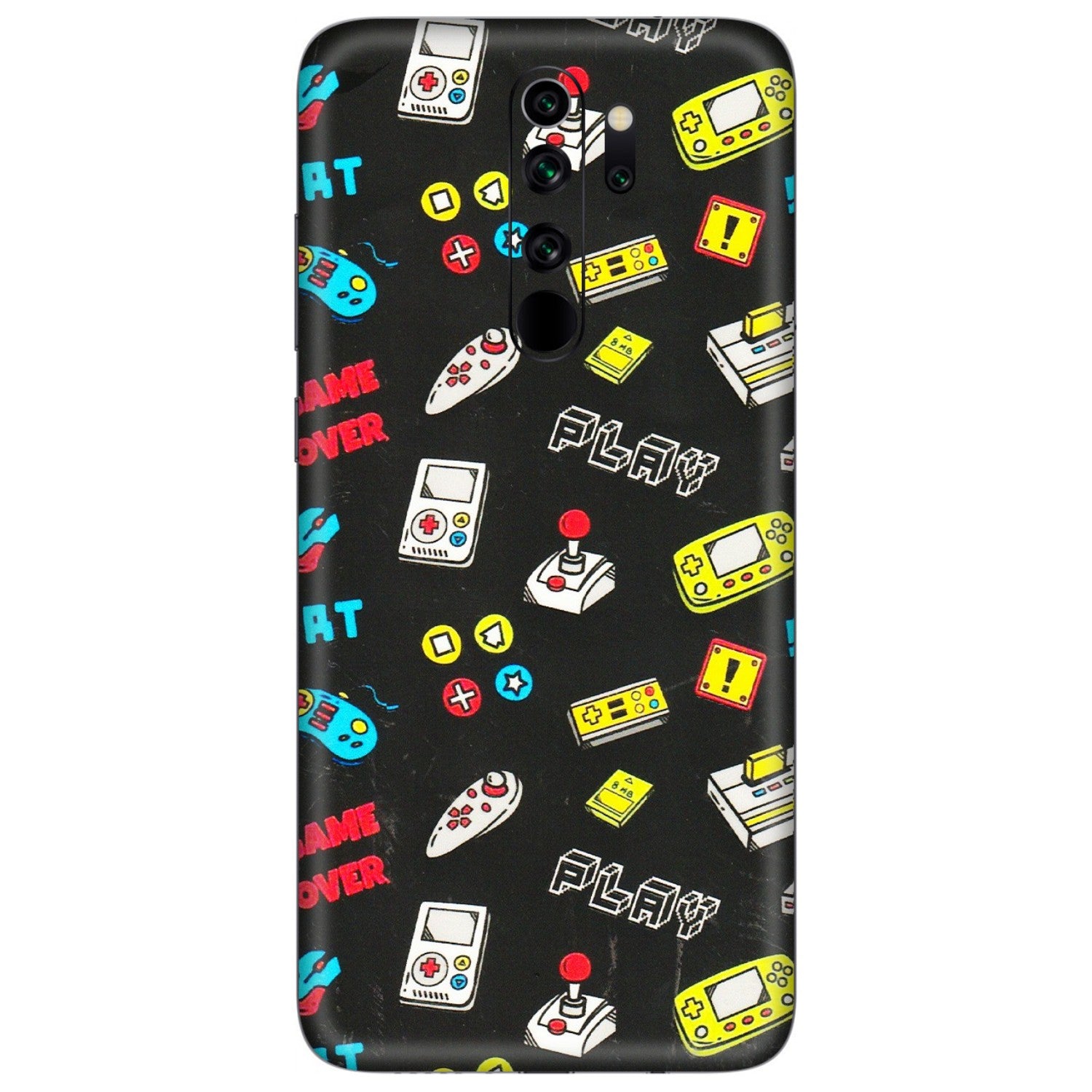 Xiaomi Redmi Phone Skins (All Models) - Gaming Doodles - 3D Embossed Finish (L-224) Redmi Note 8 Pro
