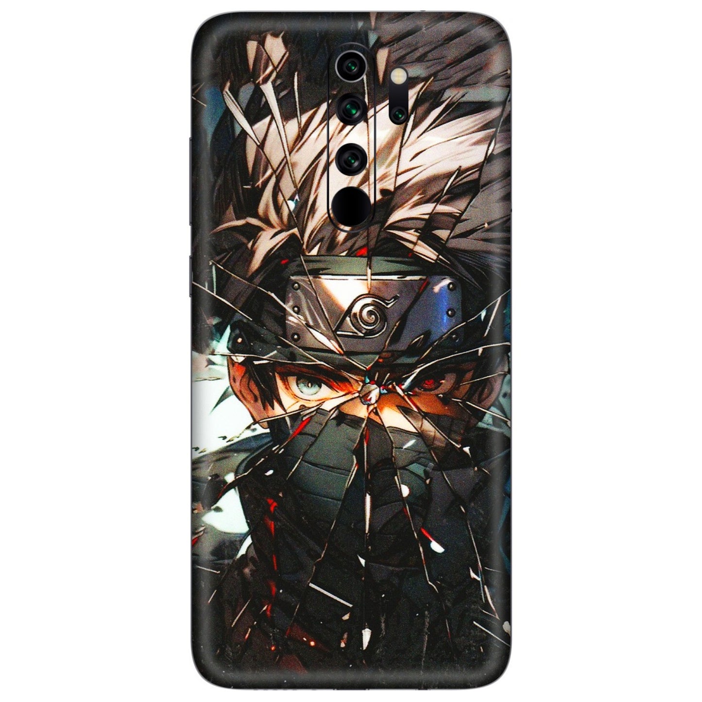 Xiaomi Redmi Phone Skins (All Models) - Kakashi Shattered Glass Effect - 3D Embossed Finish (L-237) Redmi Note 8 Pro