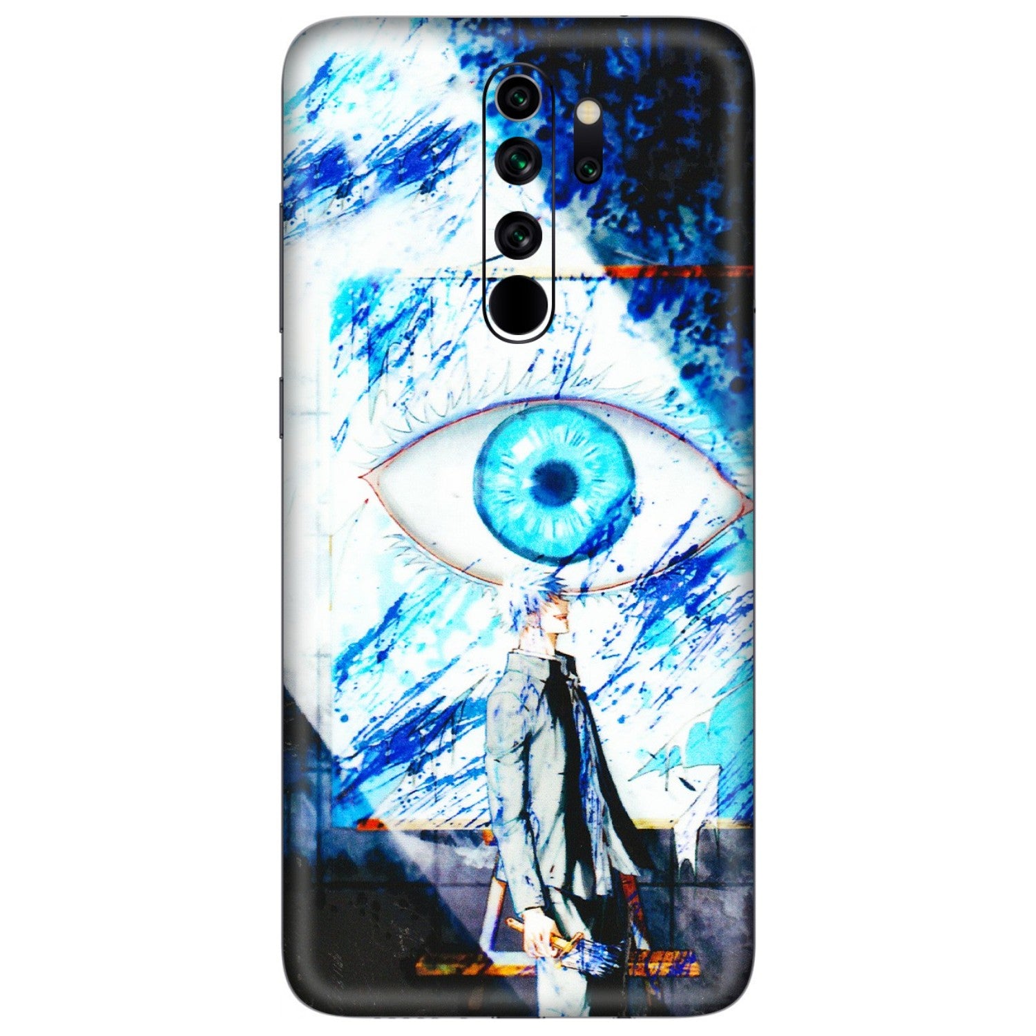 Xiaomi Redmi Phone Skins (All Models) - Gojo Satoru evil eye - 3D Embossed Finish (L-239) Redmi Note 8 Pro