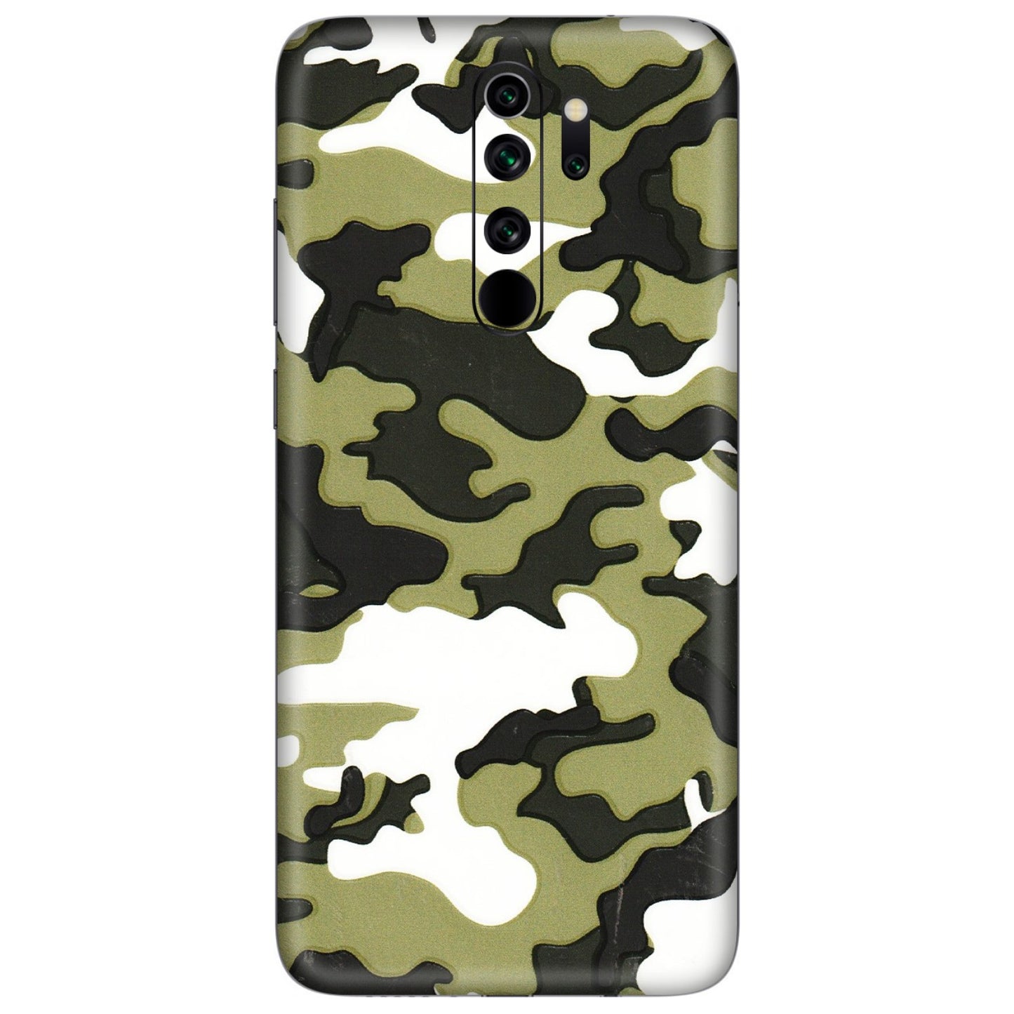 Xiaomi Redmi Phone Skins (All Models) - Camouflages White And Green - 3D Embossed Finish (L-243) Redmi Note 8 Pro