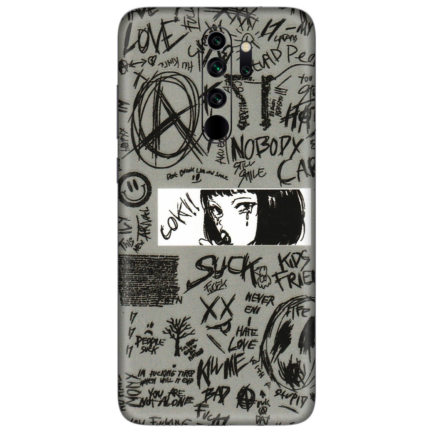Xiaomi Redmi Phone Skins (All Models) - Never Have Love Anime - 3D Embossed Finish (L-260) Redmi Note 8 Pro