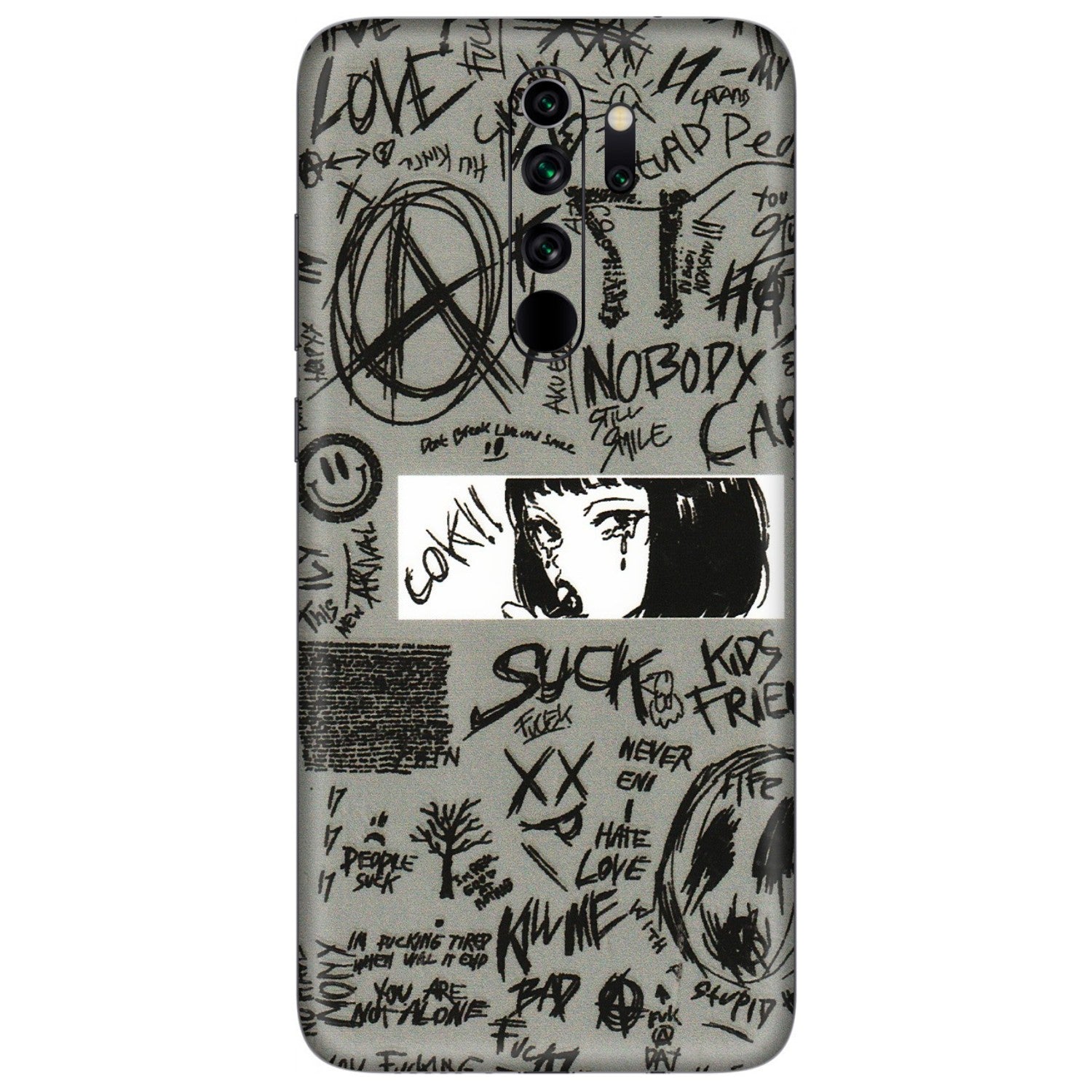 Xiaomi Redmi Phone Skins (All Models) - Never Have Love Anime - 3D Embossed Finish (L-260) Redmi Note 8 Pro