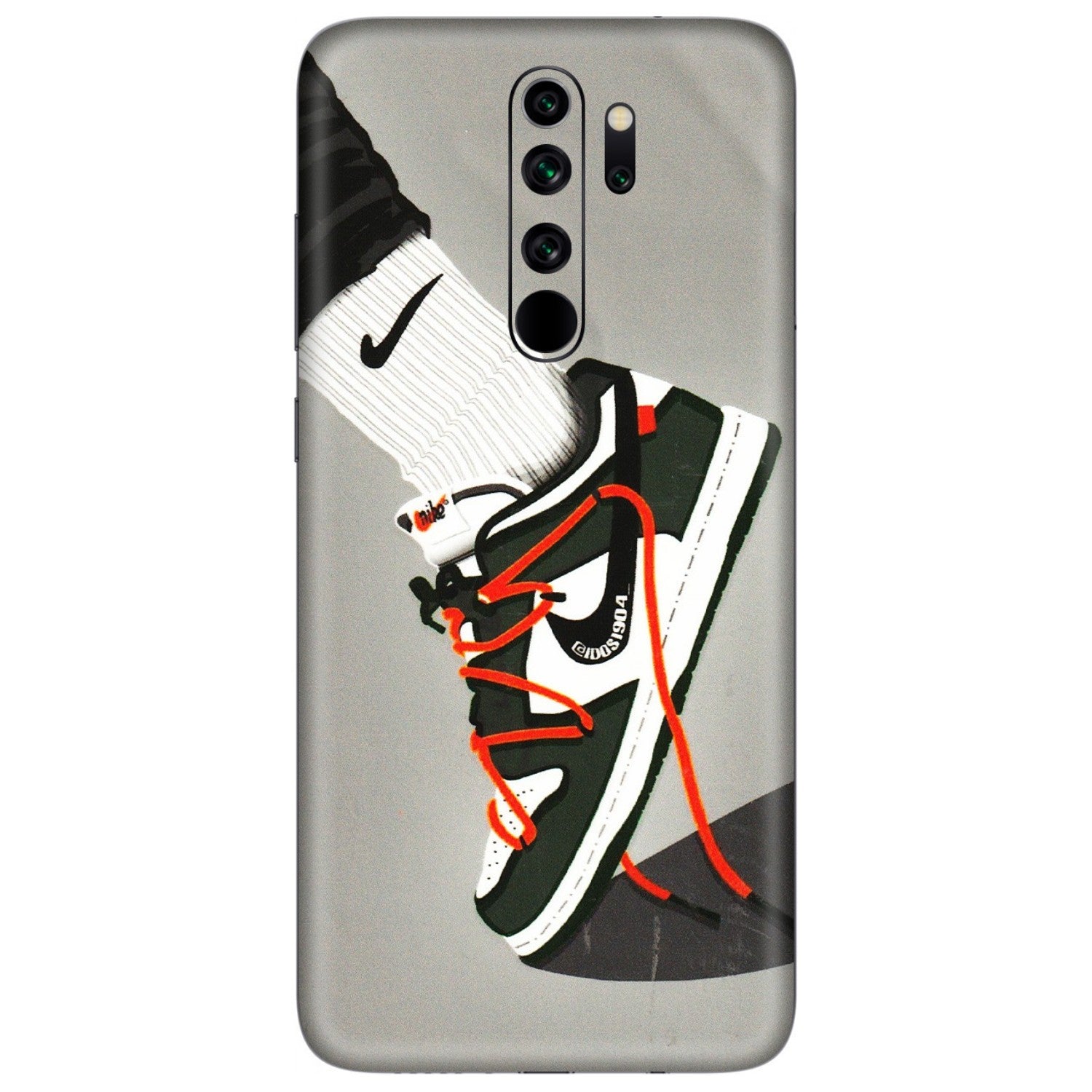 Xiaomi Redmi Phone Skins (All Models) - New Grey Sneaker - 3D Embossed Finish (L-261) Redmi Note 8 Pro