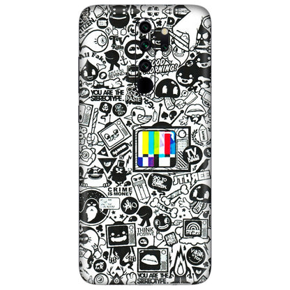 Xiaomi Redmi Phone Skins (All Models) - Doodles Positive Art - 3D Embossed Finish (L-263) Redmi Note 8 Pro