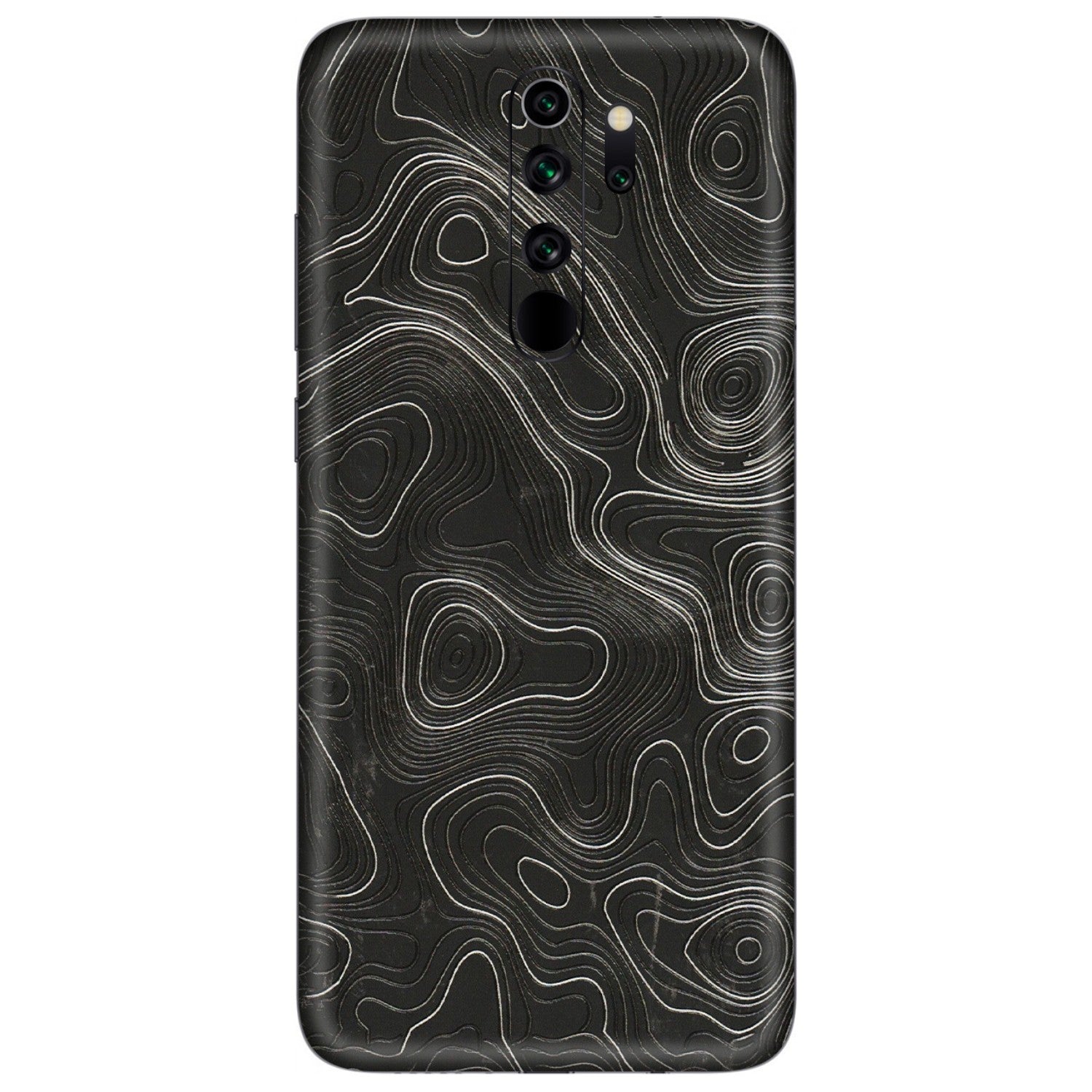 Xiaomi Redmi Phone Skins (All Models) - Abstract White Line Map - 3D Embossed Finish (L-269) Redmi Note 8 Pro