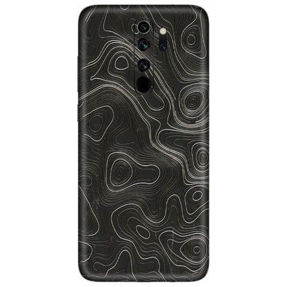 Xiaomi Redmi Phone Skins (All Models) - Abstract White Line Map - 3D Embossed Finish (L-269) Redmi Note 8 Pro