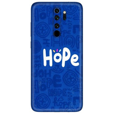 Xiaomi Redmi Phone Skins (All Models) - Hope Doodles Blue - 3D Embossed Finish (L-43) Redmi Note 8 Pro