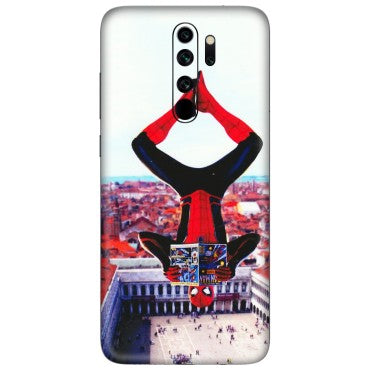 Xiaomi Redmi Phone Skins (All Models) - Spiderman Hanging - 3D Embossed Finish (L-53) Redmi Note 8 Pro