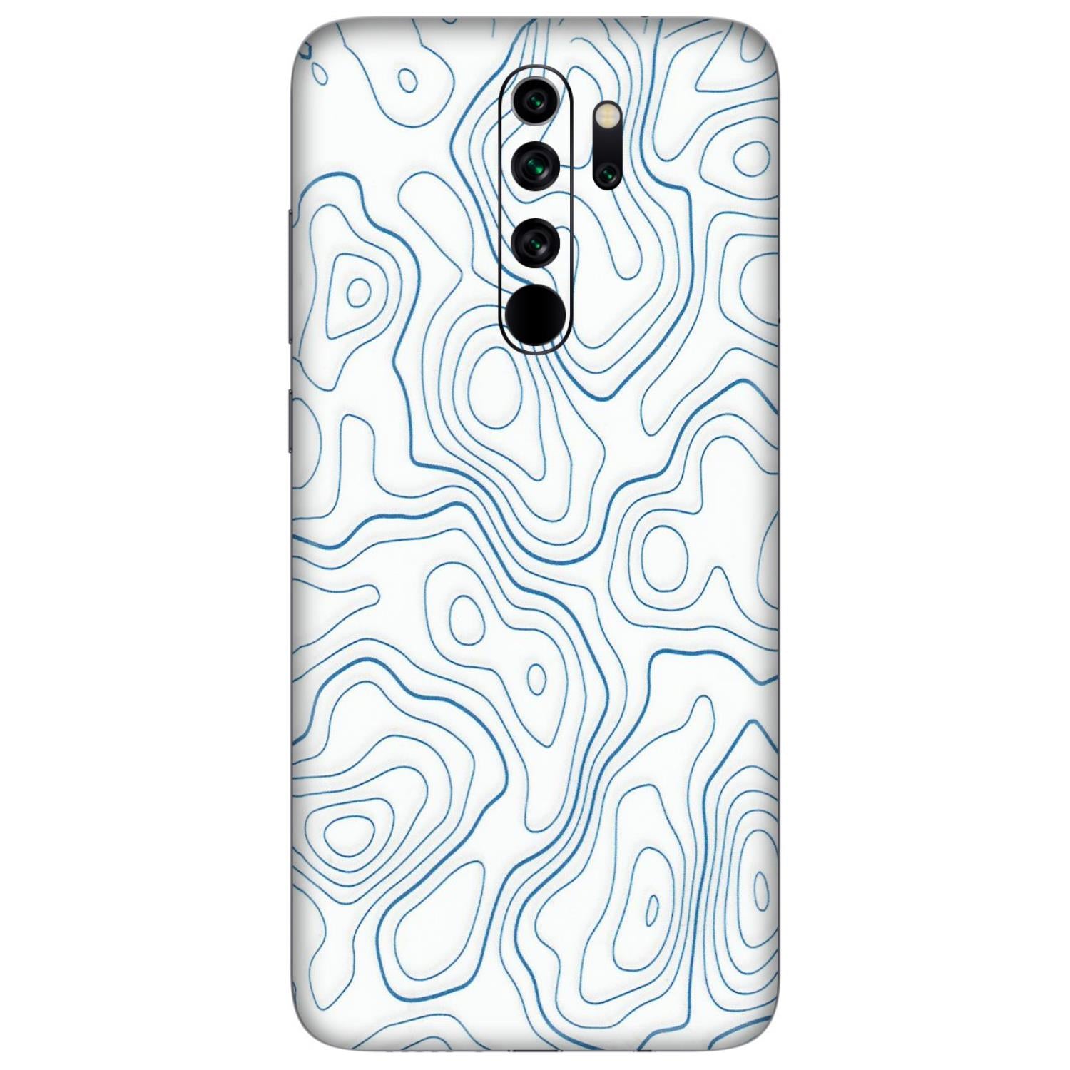 Xiaomi Redmi Phone Skins (All Models) - Blue And White Swirls - Matte Finish (M-139) Redmi Note 8 Pro