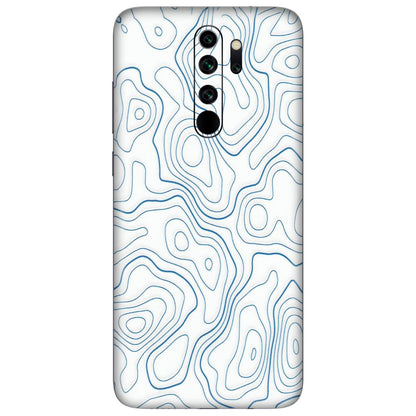 Xiaomi Redmi Phone Skins (All Models) - Blue And White Swirls - Matte Finish (M-139) Redmi Note 8 Pro
