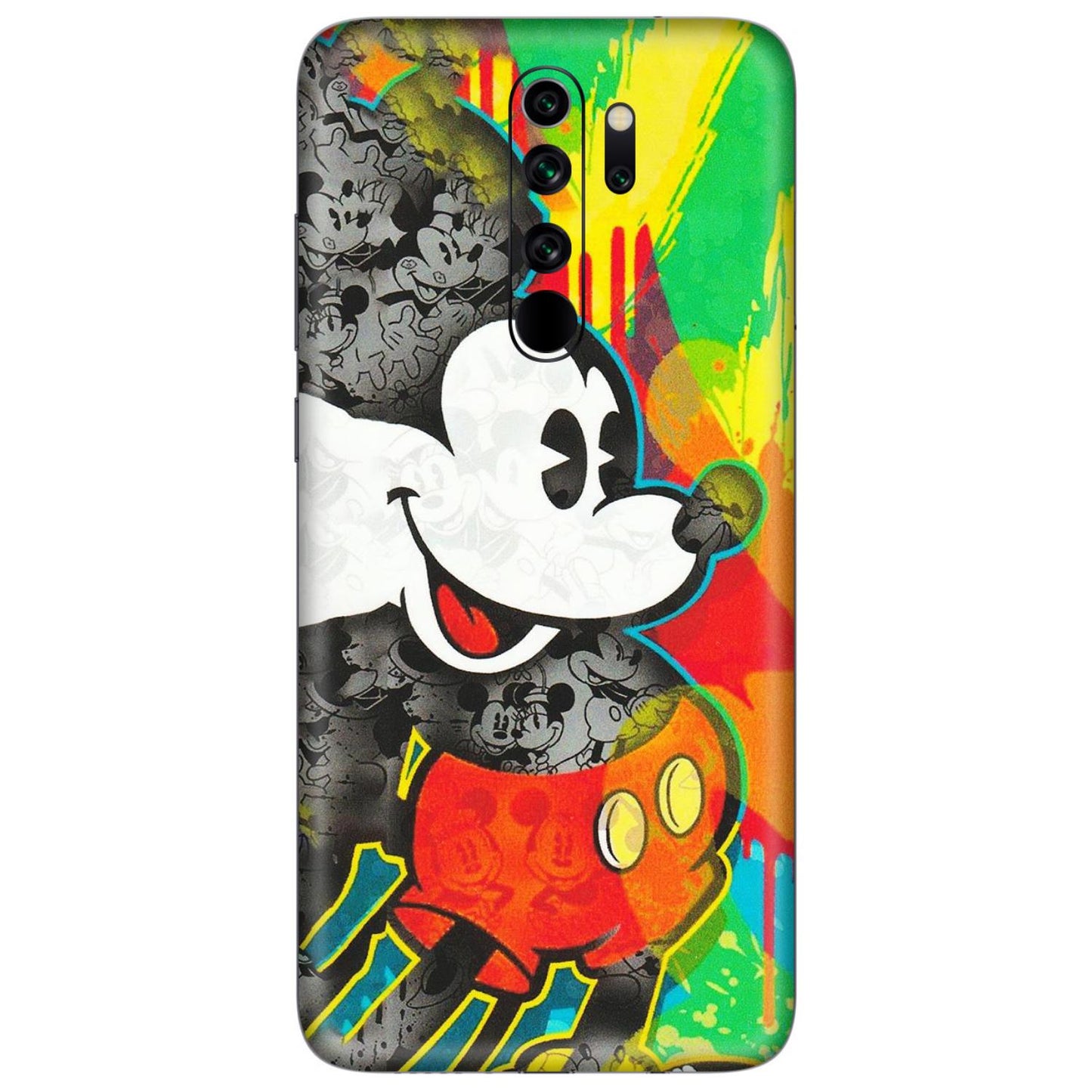 Xiaomi Redmi Phone Skins (All Models) - Multiple Mickey With Colourful Texture - Matte Finish (M-84) Redmi Note 8 Pro