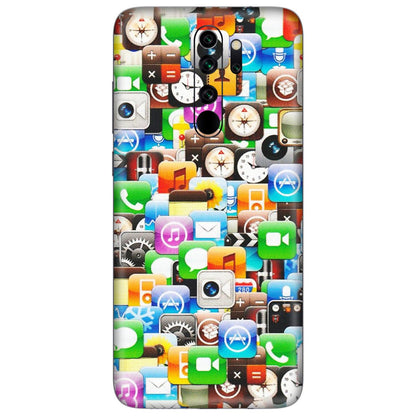 Xiaomi Redmi Phone Skins (All Models) - All Apple Icons - Matte Finish (M-93) Redmi Note 8 Pro