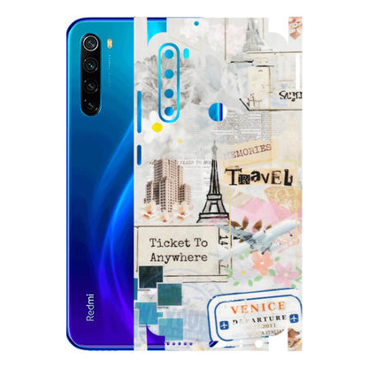 Xiaomi Redmi Phone Skins (All Models) - Travel Memories - Transparent Finish (T-09) Redmi Note 8
