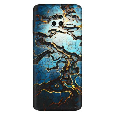 Xiaomi Redmi Phone Skins (All Models) - Blue Gold Abstract - 3D Embossed Finish (L-11) Redmi Note 9 Pro Max