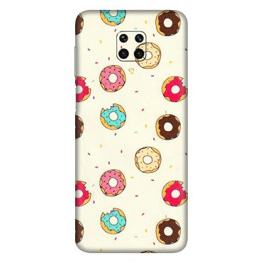 Xiaomi Redmi Phone Skins (All Models) - Mini Donuts Doodle Art - 3D Embossed Finish (L-122) Redmi Note 9 Pro Max