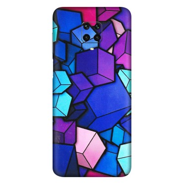 Xiaomi Redmi Phone Skins (All Models) - Cube Doodle - 3D Embossed Finish (L-141) Redmi Note 9 Pro Max