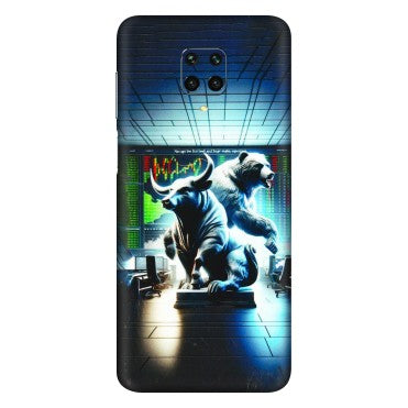Xiaomi Redmi Phone Skins (All Models) - Stock Market Sensex Bear vs Bulls - 3D Embossed Finish (L-15) Redmi Note 9 Pro Max