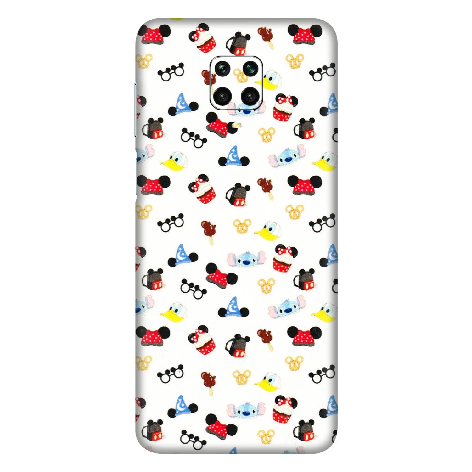 Xiaomi Redmi Phone Skins (All Models) - Minnie Mouse & Donald Doodles s - 3D Embossed Finish (L-194) Redmi Note 9 Pro Max