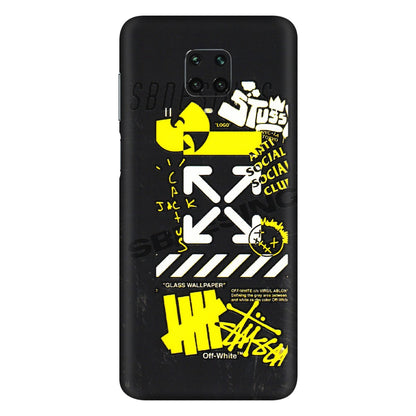 Xiaomi Redmi Phone Skins (All Models) - Anti Social Graffiti - 3D Embossed Finish (L-198) Redmi Note 9 Pro Max