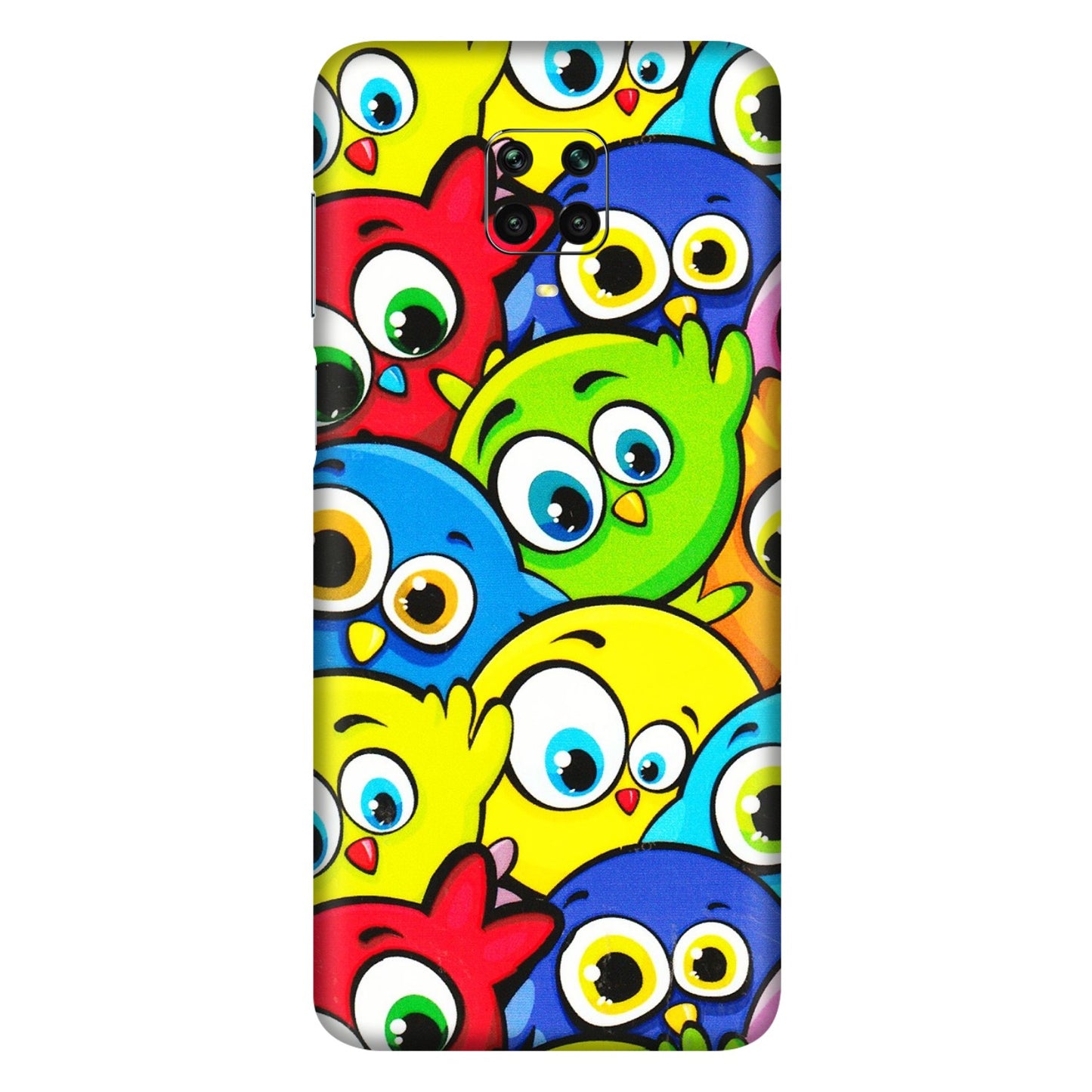 Xiaomi Redmi Phone Skins (All Models) - Cute Fluffy Birds - 3D Embossed Finish (L-213) Redmi Note 9 Pro Max