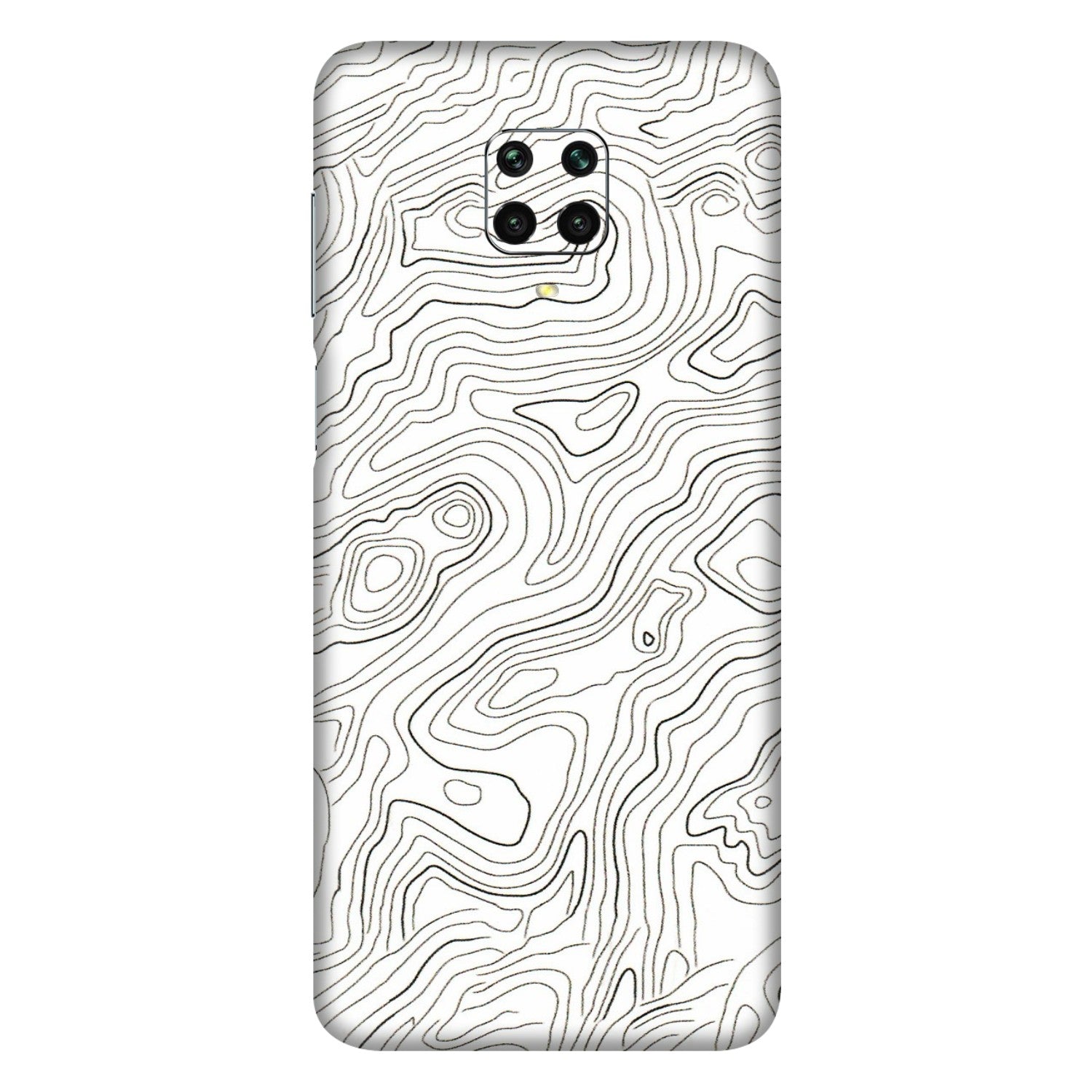 Xiaomi Redmi Phone Skins (All Models) - White Black Swirls - 3D Embossed Finish (L-219) Redmi Note 9 Pro Max