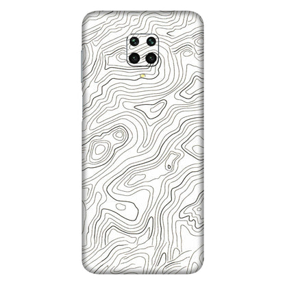 Xiaomi Redmi Phone Skins (All Models) - White Black Swirls - 3D Embossed Finish (L-219) Redmi Note 9 Pro Max